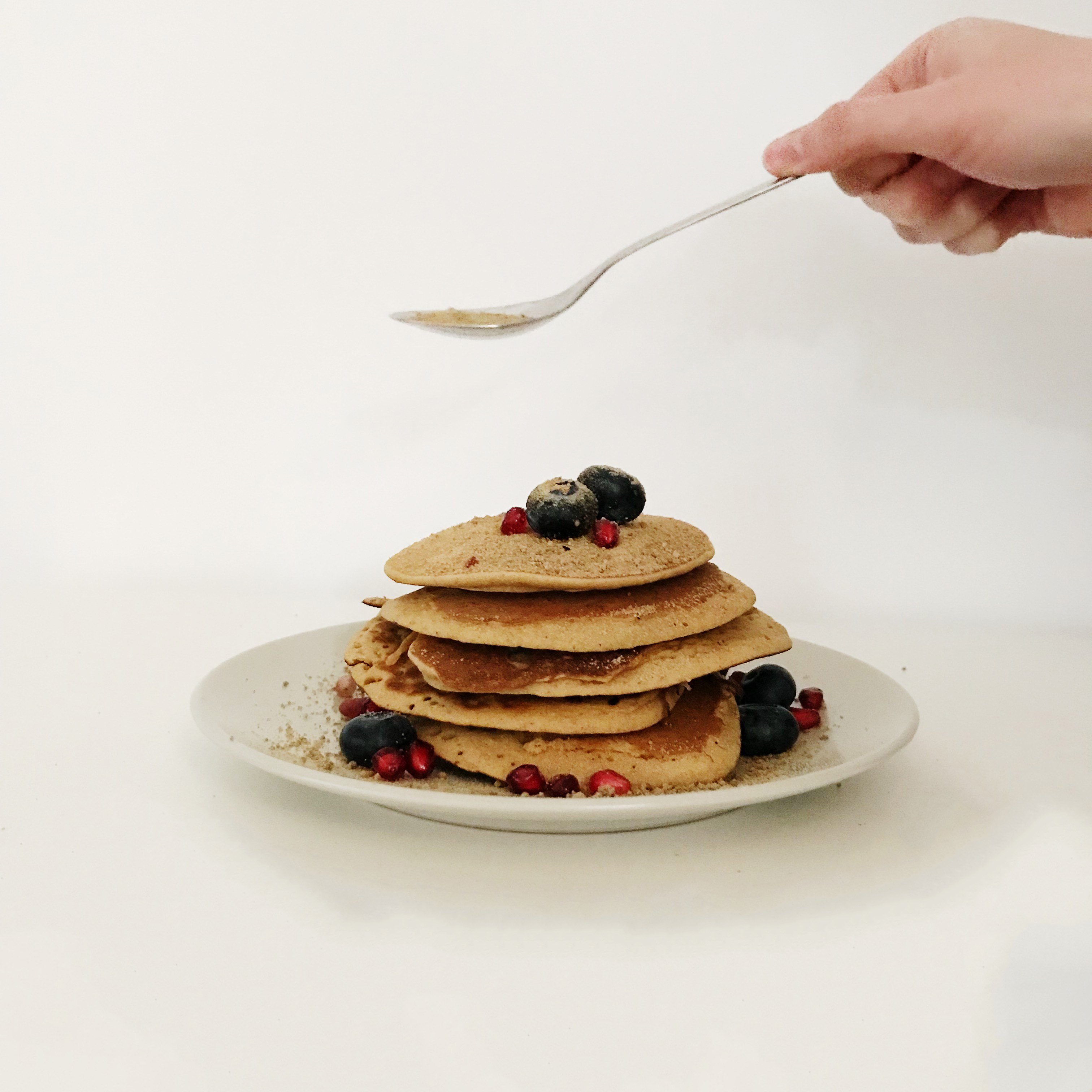 Glutenvrije pancake met rijstmeel en tijgernoten